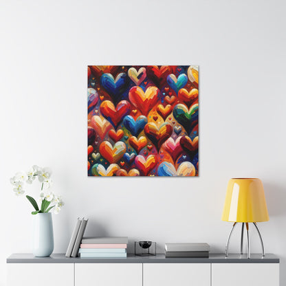 "Heartscape: Vibrant Love Explosion" - Canvas - Authentic4Us