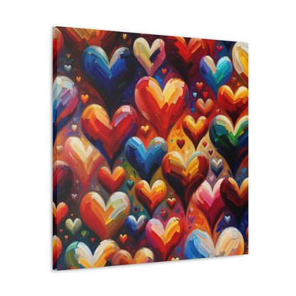 "Heartscape: Vibrant Love Explosion" - Canvas - Authentic4Us