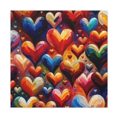 "Heartscape: Vibrant Love Explosion" - Canvas - Authentic4Us