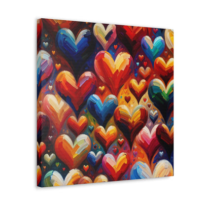 "Heartscape: Vibrant Love Explosion" - Canvas - Authentic4Us