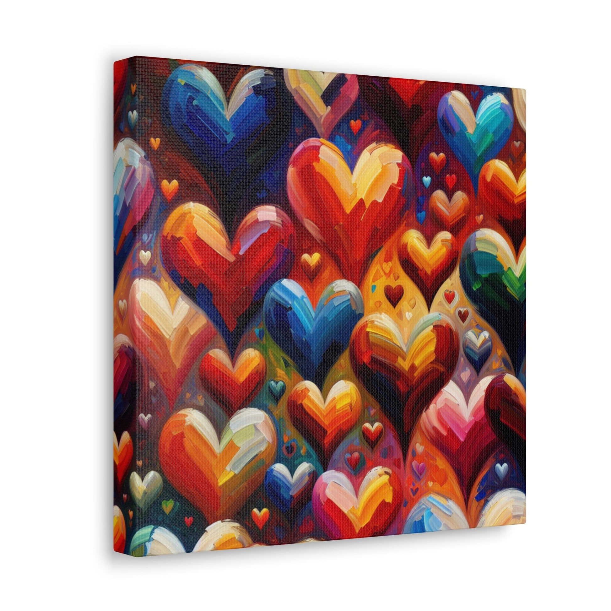 "Heartscape: Vibrant Love Explosion" - Canvas - Authentic4Us