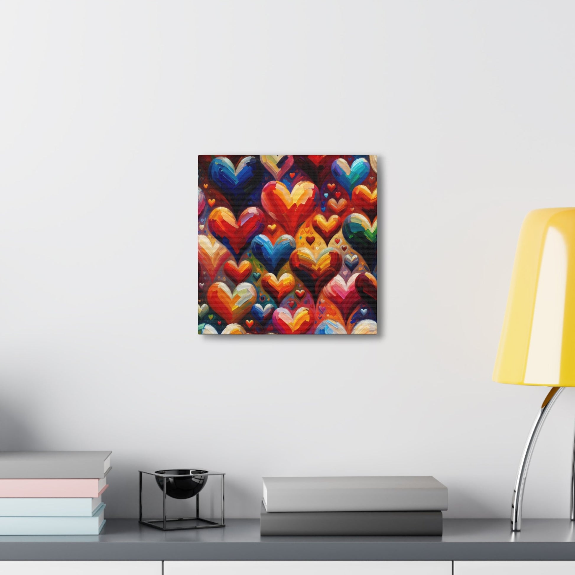 "Heartscape: Vibrant Love Explosion" - Canvas - Authentic4Us