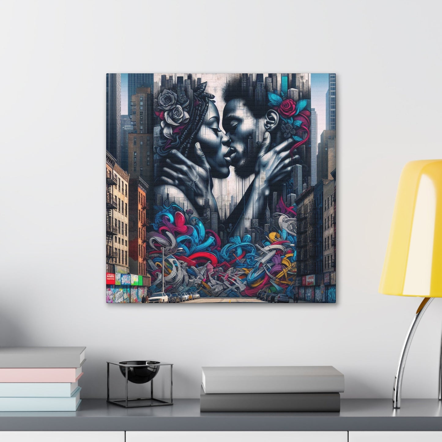 "Intertwined Urban Love Mural" - Canvas - Authentic4Us