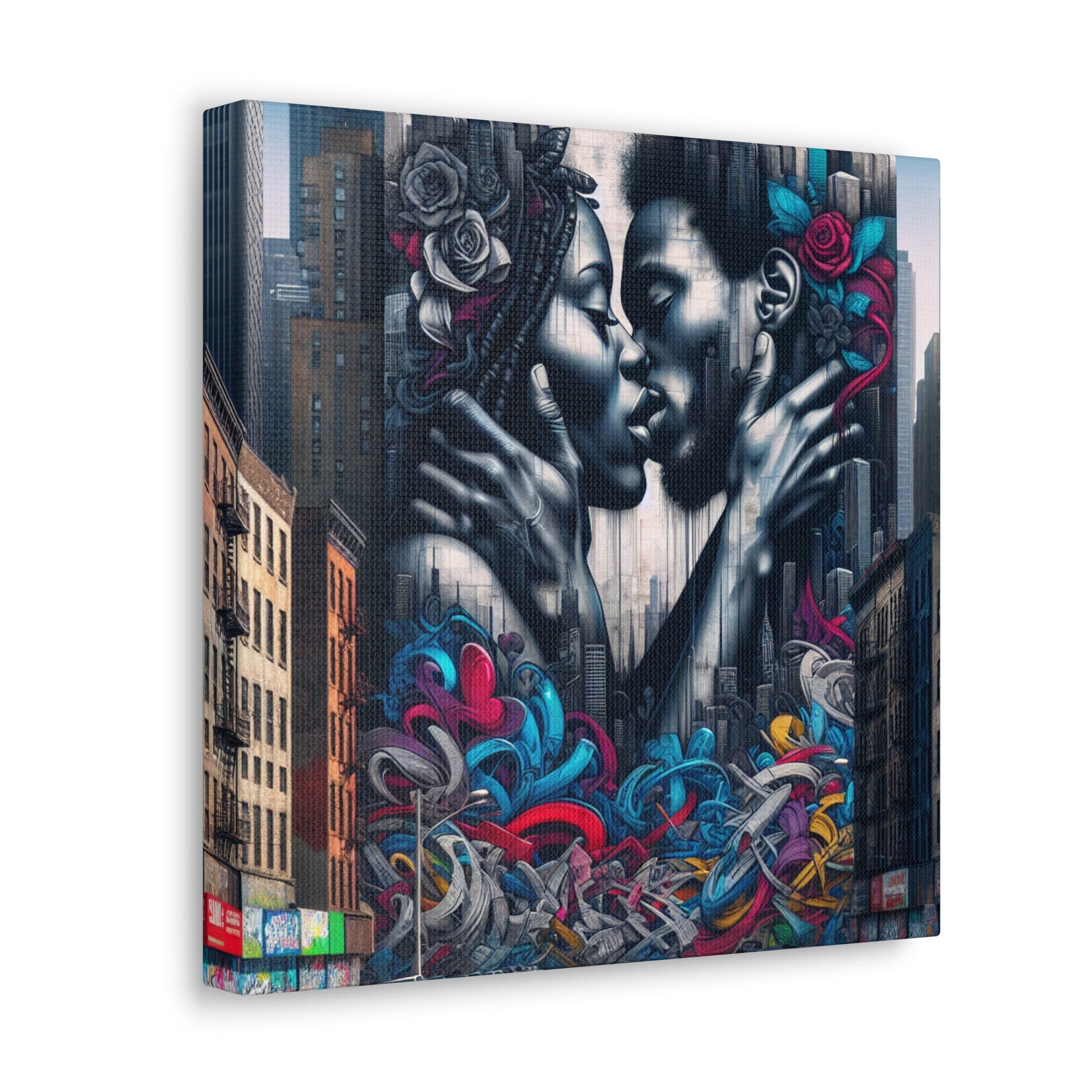 "Intertwined Urban Love Mural" - Canvas - Authentic4Us