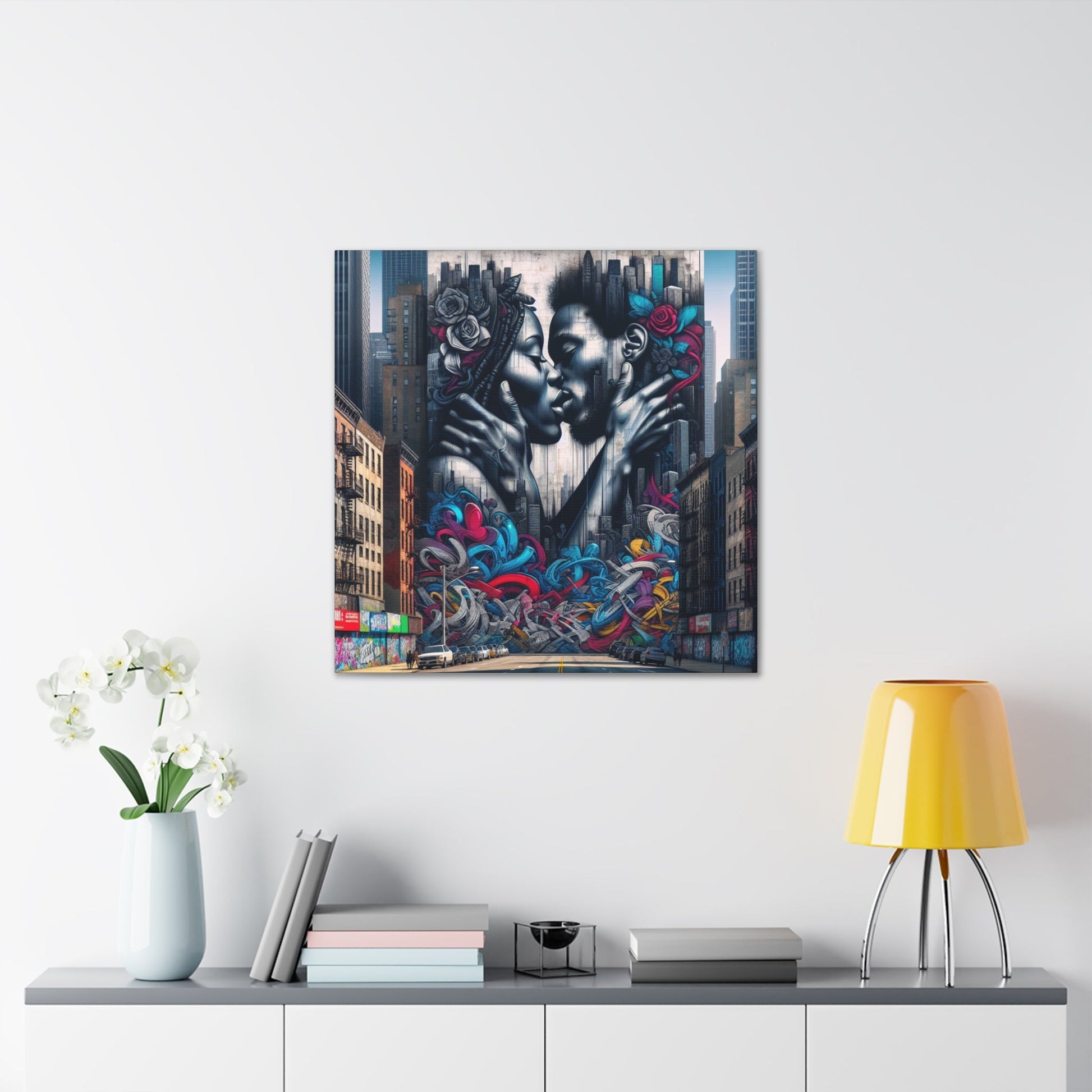 "Intertwined Urban Love Mural" - Canvas - Authentic4Us