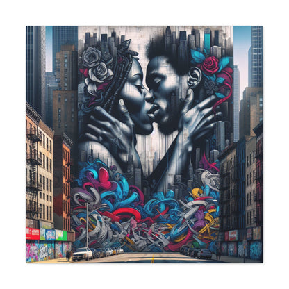 "Intertwined Urban Love Mural" - Canvas - Authentic4Us