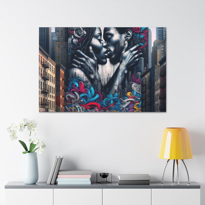 "Intertwined Urban Love Mural" - Canvas - Authentic4Us