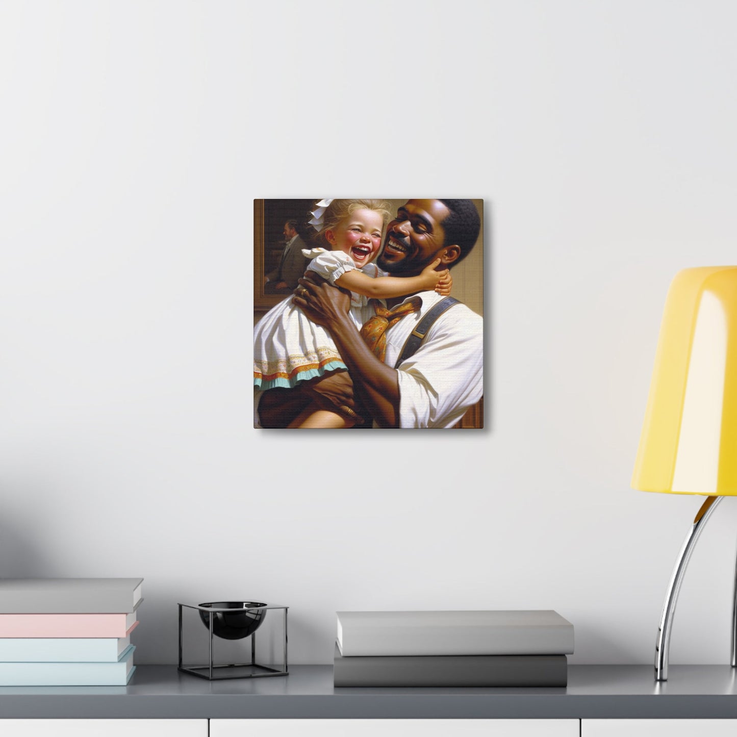 "Joyful Bond: A Heartwarming Interaction" - Canvas - Authentic4Us