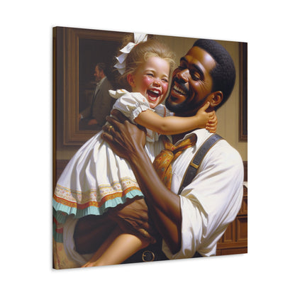 "Joyful Bond: A Heartwarming Interaction" - Canvas - Authentic4Us