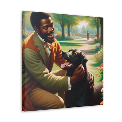 "Joyful Canine Harmony in Nature" - Canvas - Authentic4Us