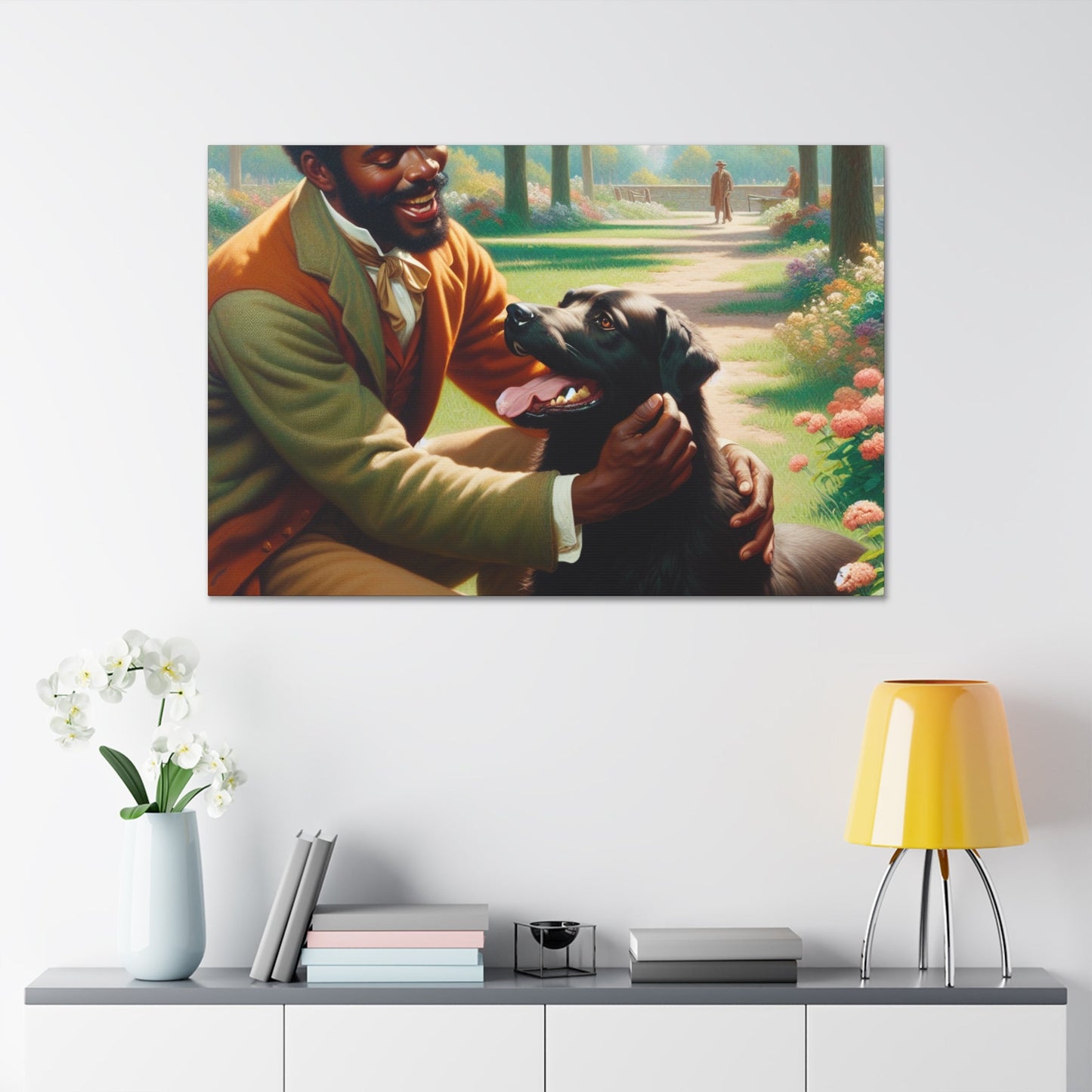 "Joyful Canine Harmony in Nature" - Canvas - Authentic4Us