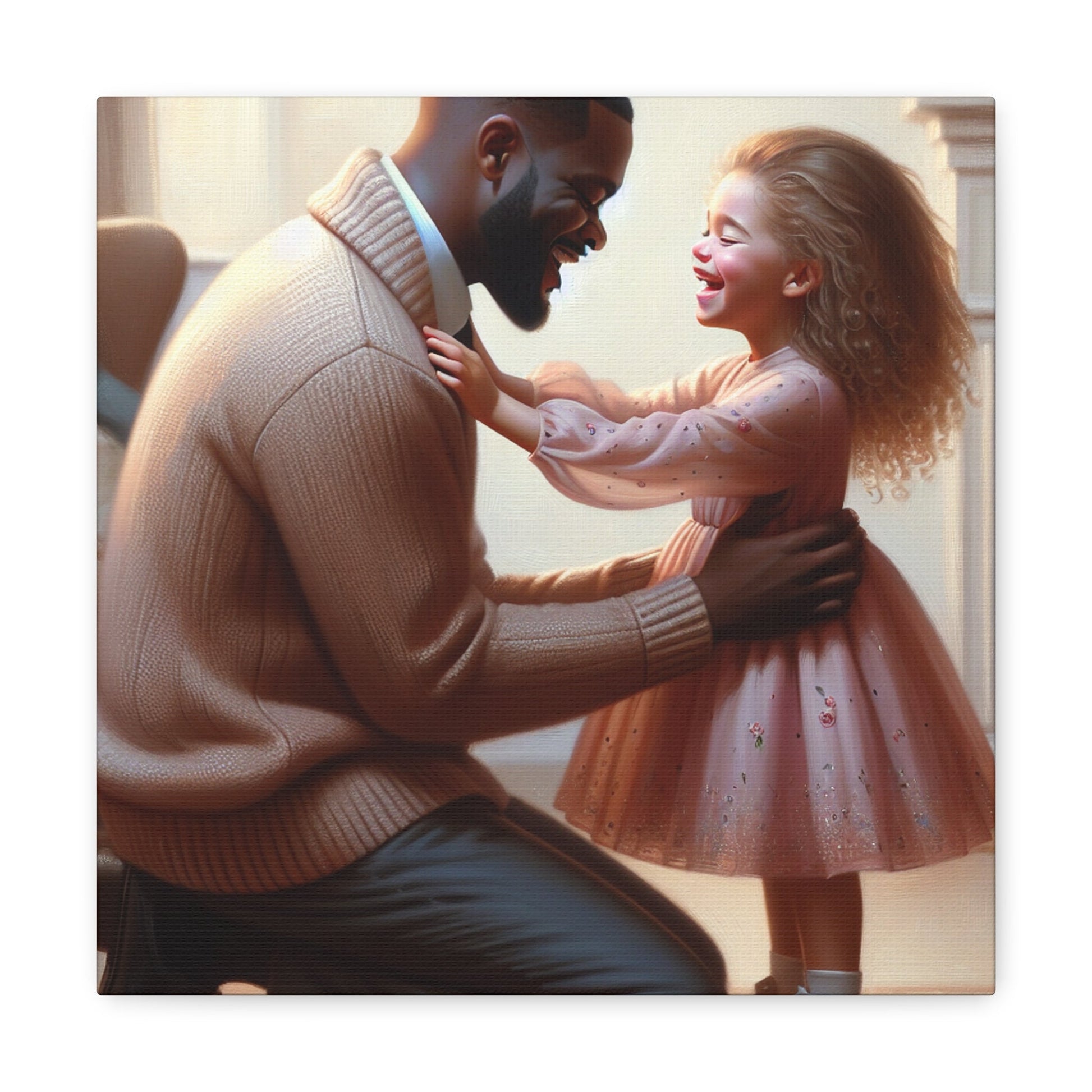 "Joyful Connection: A Tender Moment" - Canvas - Authentic4Us