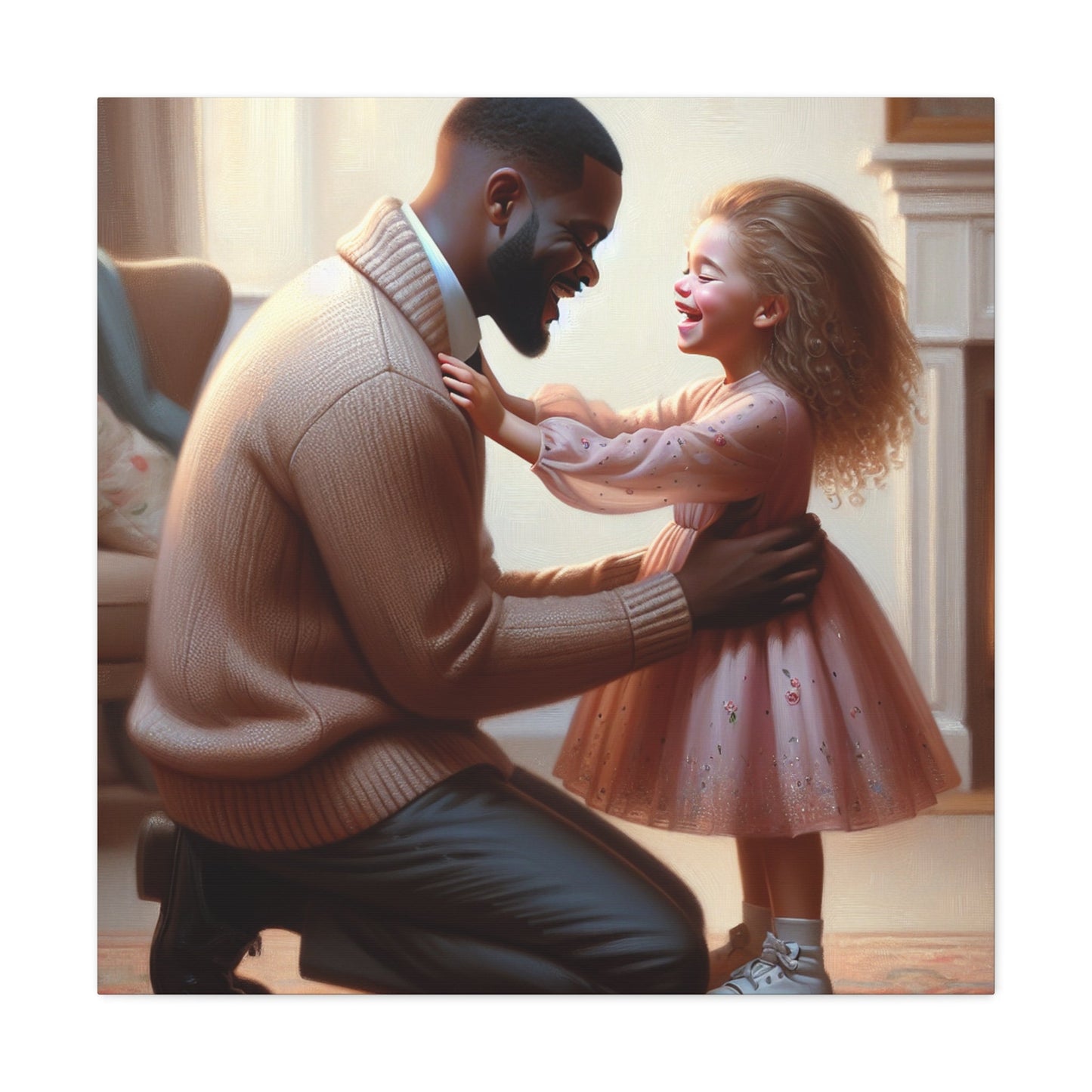 "Joyful Connection: A Tender Moment" - Canvas - Authentic4Us