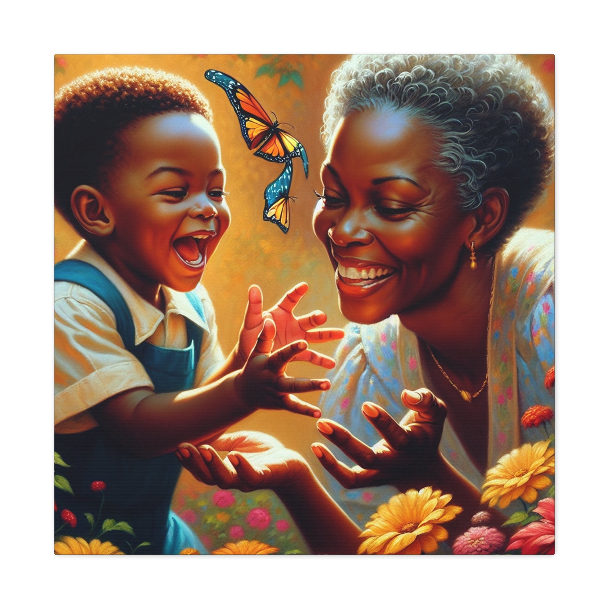 "Joyful Encounters: A Vibrant Canvas" - Canvas - Authentic4Us