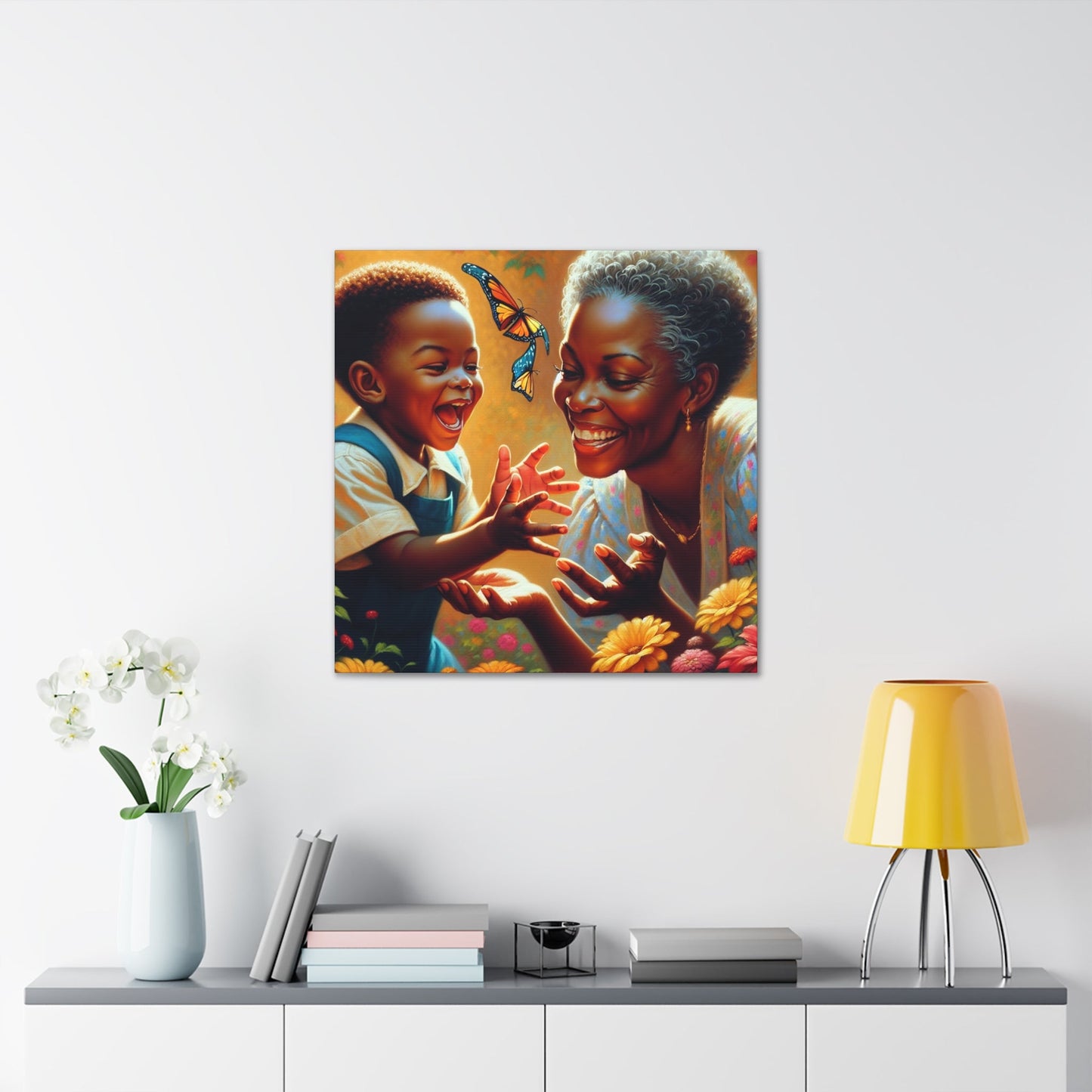 "Joyful Encounters: A Vibrant Canvas" - Canvas - Authentic4Us