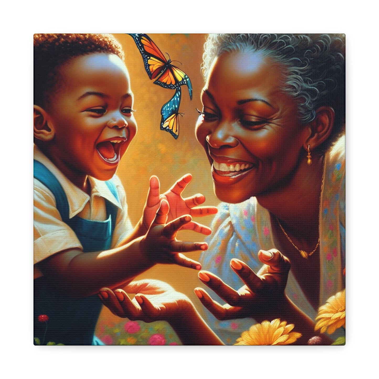 "Joyful Encounters: A Vibrant Canvas" - Canvas - Authentic4Us