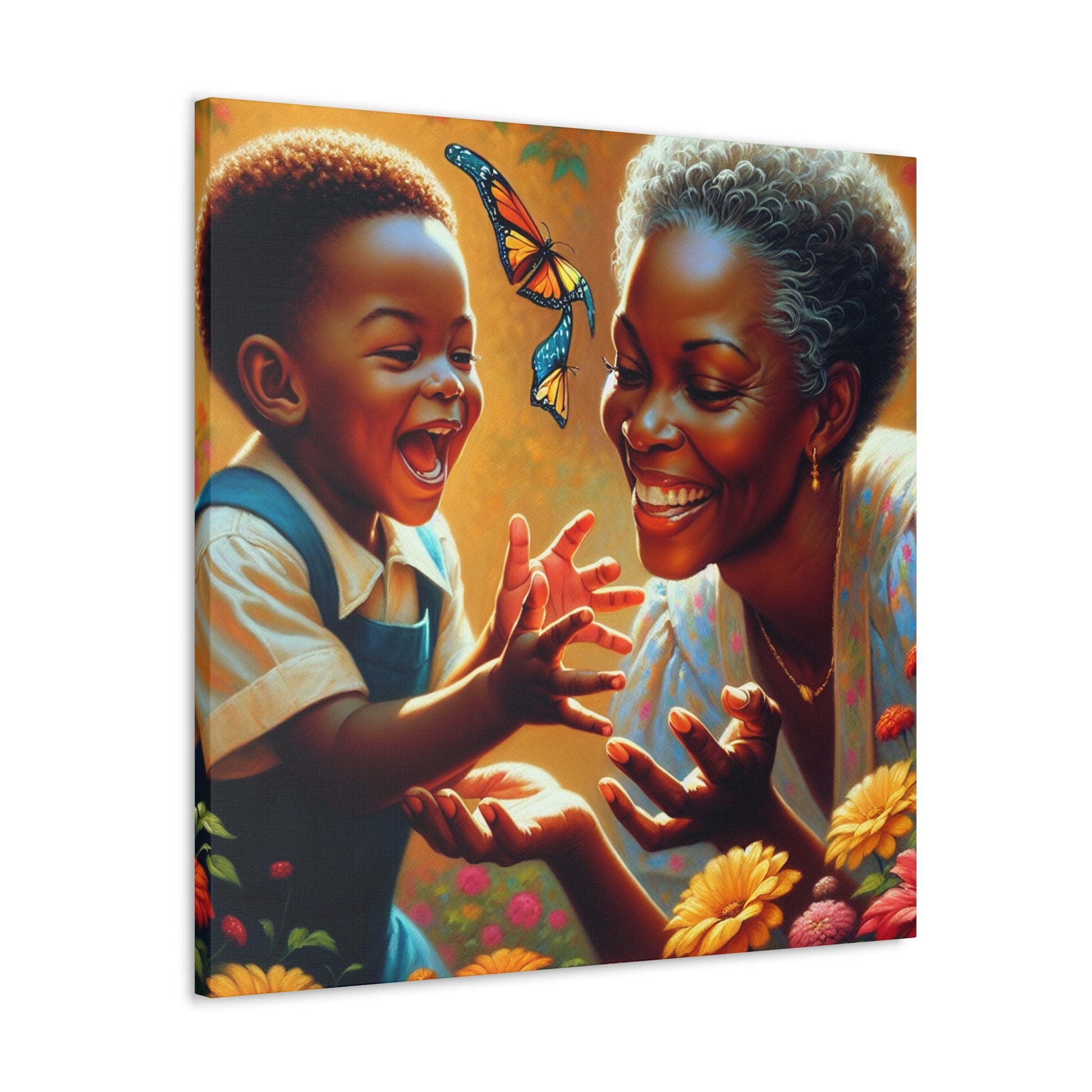 "Joyful Encounters: A Vibrant Canvas" - Canvas - Authentic4Us