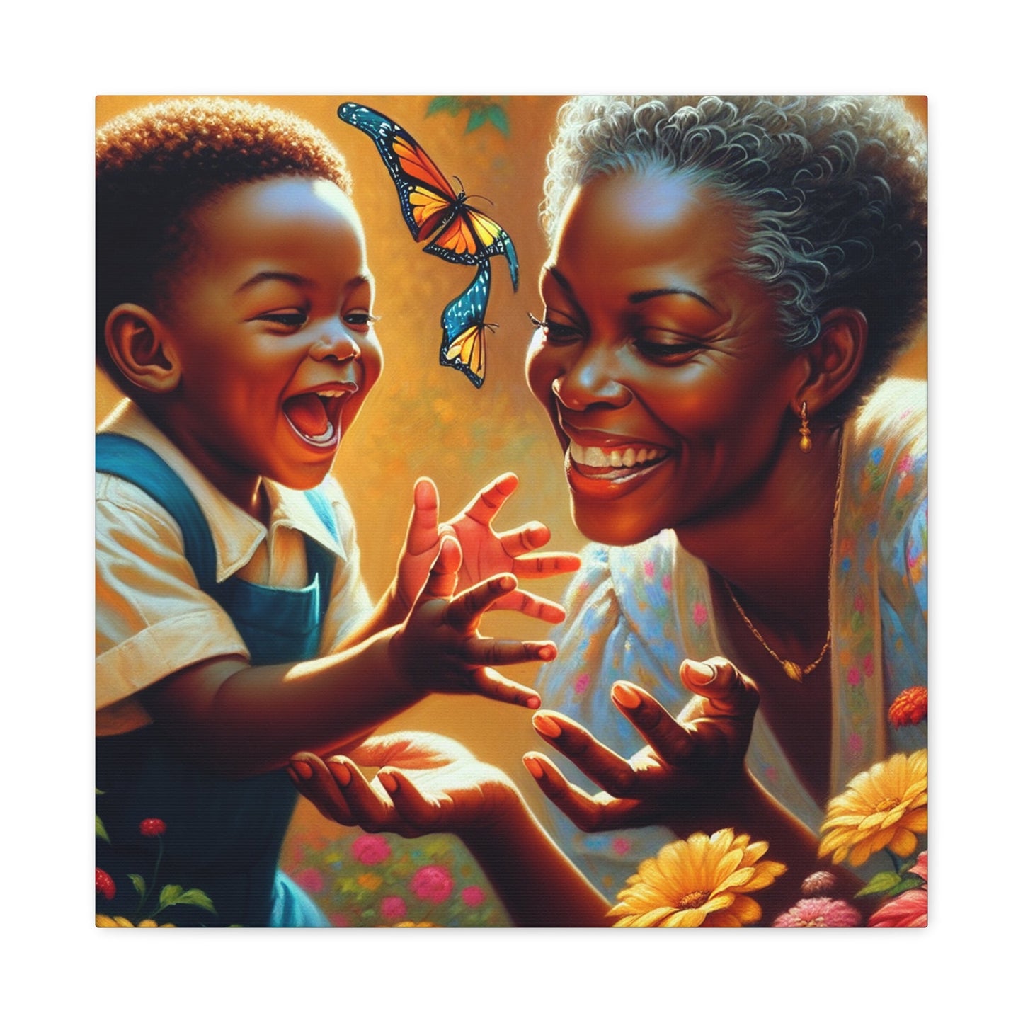 "Joyful Encounters: A Vibrant Canvas" - Canvas - Authentic4Us