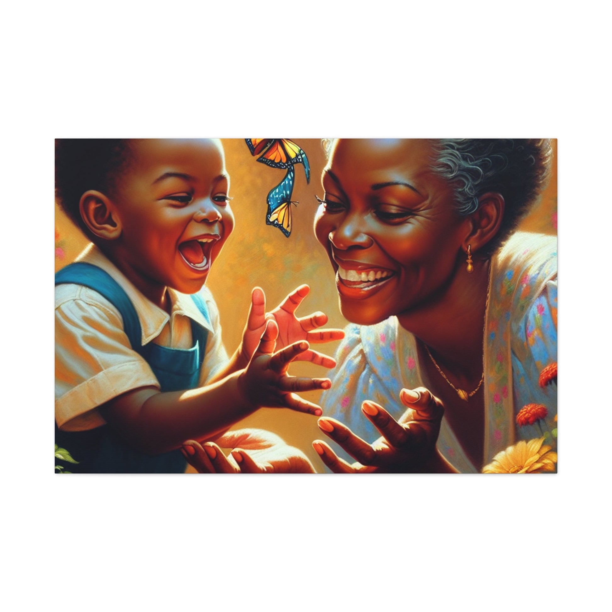 "Joyful Encounters: A Vibrant Canvas" - Canvas - Authentic4Us