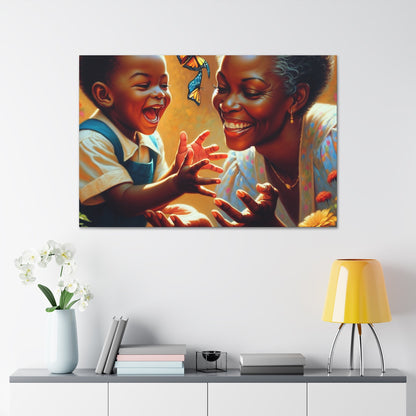 "Joyful Encounters: A Vibrant Canvas" - Canvas - Authentic4Us