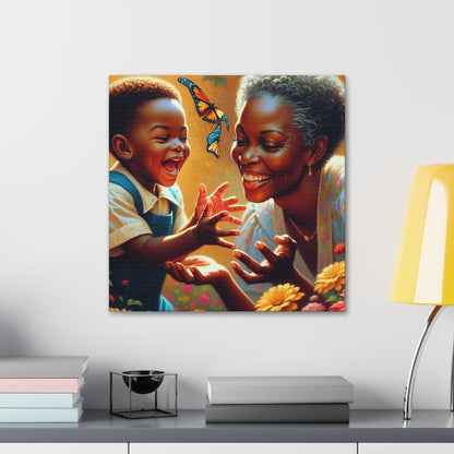 "Joyful Encounters: A Vibrant Canvas" - Canvas - Authentic4Us