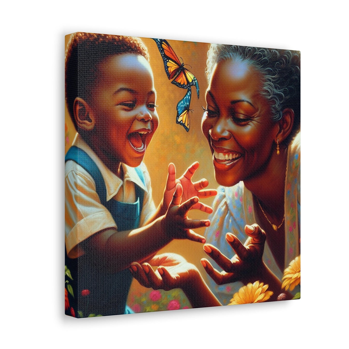 "Joyful Encounters: A Vibrant Canvas" - Canvas - Authentic4Us