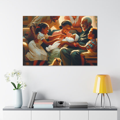 "Joyful Moments: A Family's Love" - Canvas - Authentic4Us