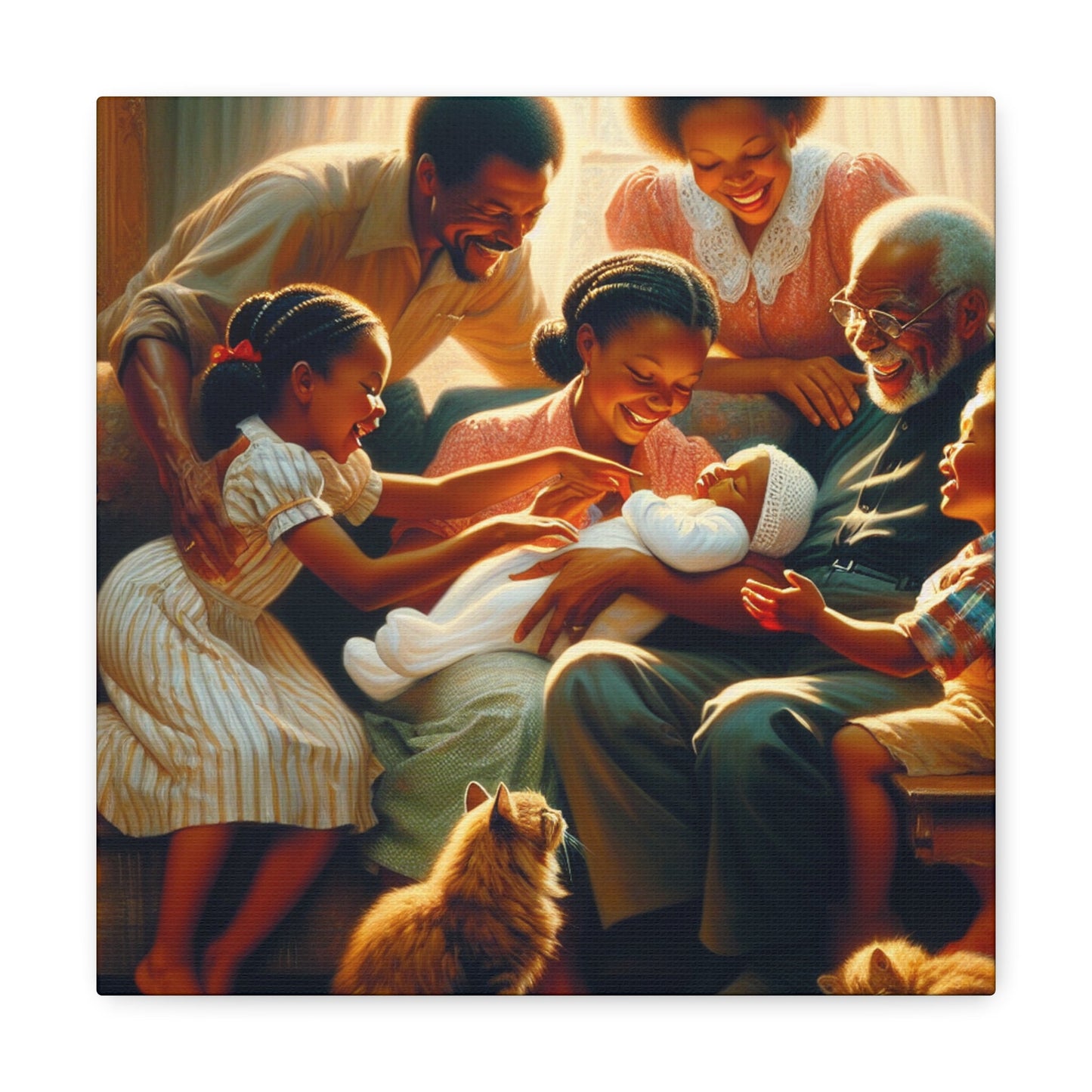 "Joyful Moments: A Family's Love" - Canvas - Authentic4Us