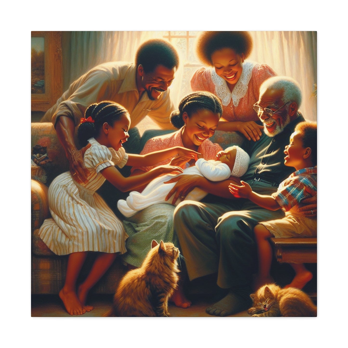 "Joyful Moments: A Family's Love" - Canvas - Authentic4Us