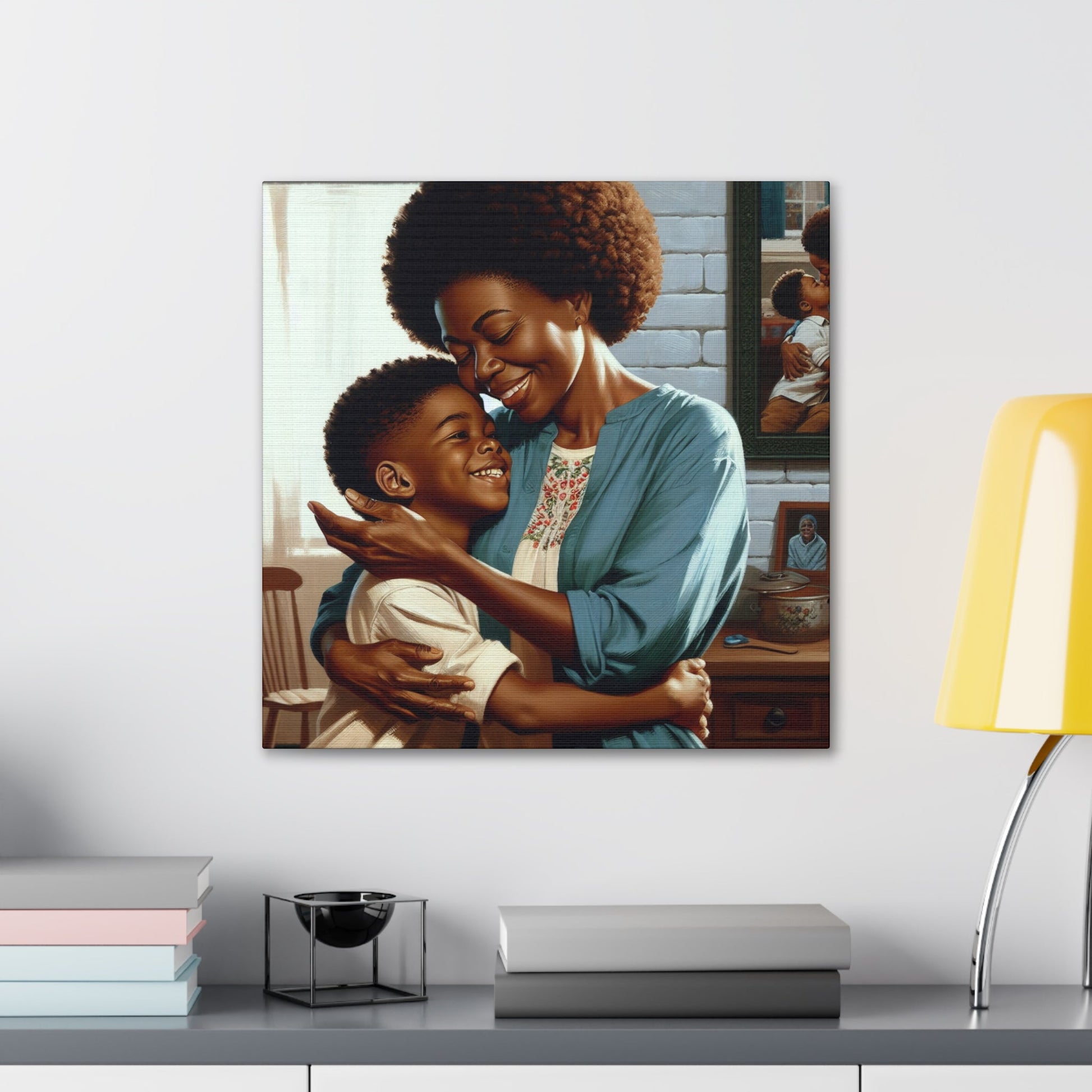 "Love's Embrace: Mother and Son" - Canvas - Authentic4Us