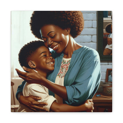 "Love's Embrace: Mother and Son" - Canvas - Authentic4Us