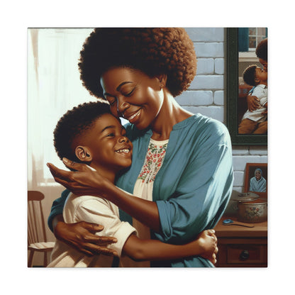 "Love's Embrace: Mother and Son" - Canvas - Authentic4Us