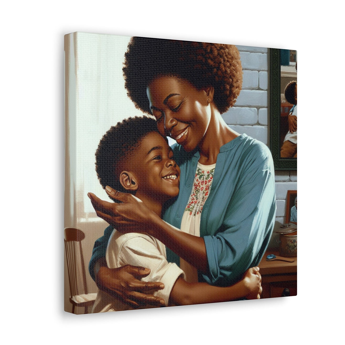 "Love's Embrace: Mother and Son" - Canvas - Authentic4Us