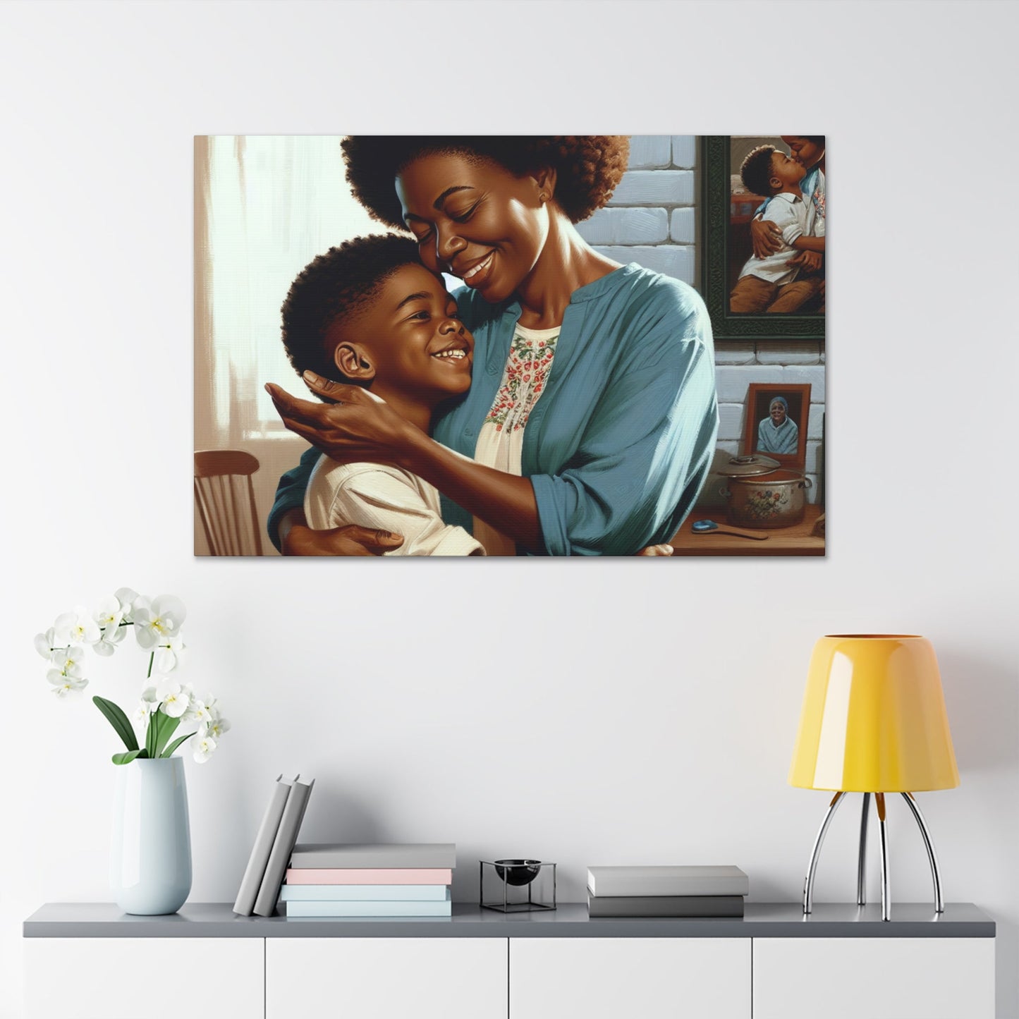 "Love's Embrace: Mother and Son" - Canvas - Authentic4Us