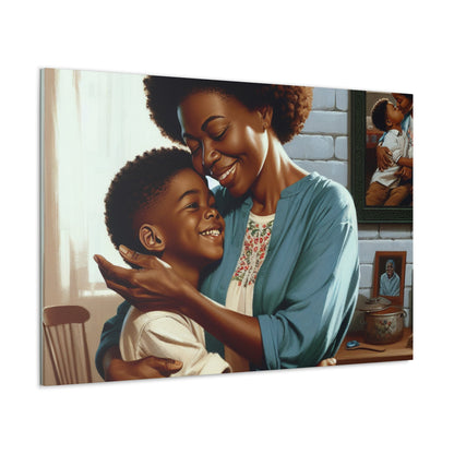 "Love's Embrace: Mother and Son" - Canvas - Authentic4Us