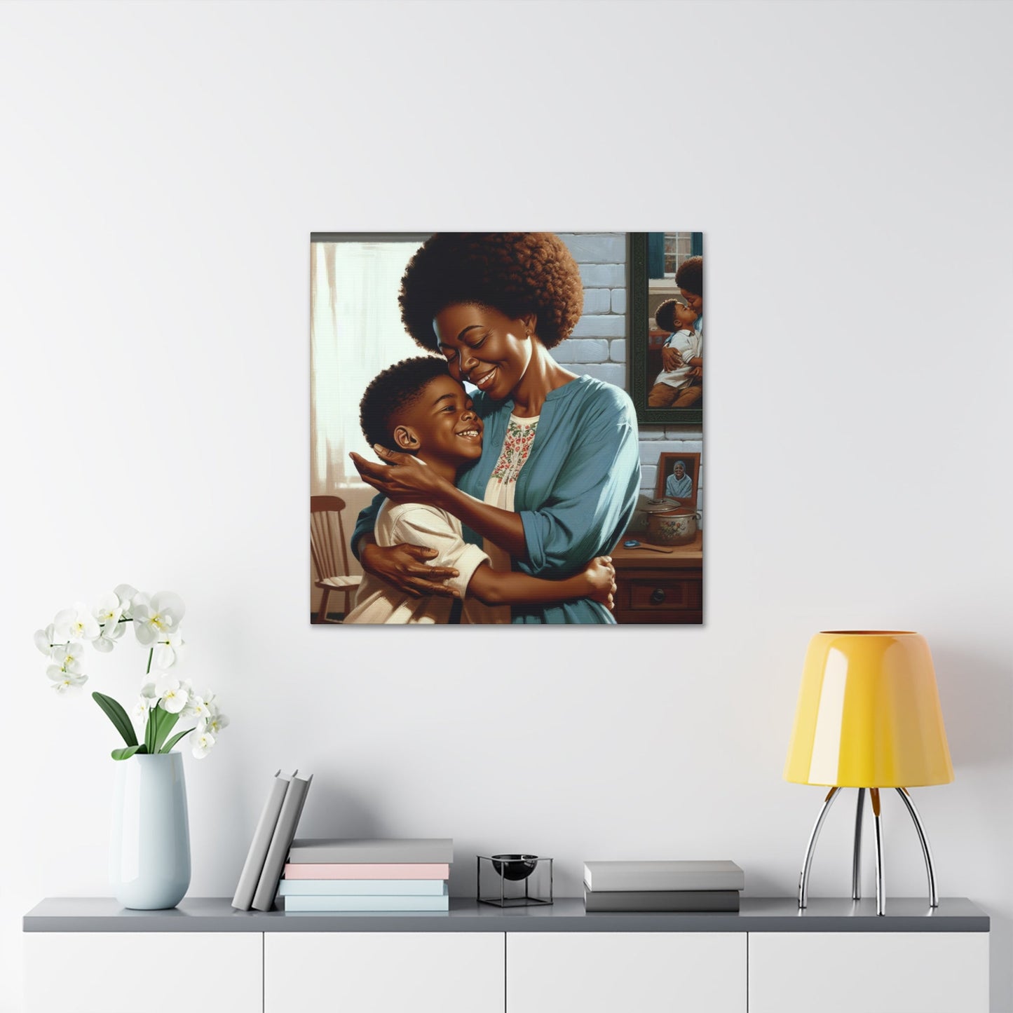 "Love's Embrace: Mother and Son" - Canvas - Authentic4Us