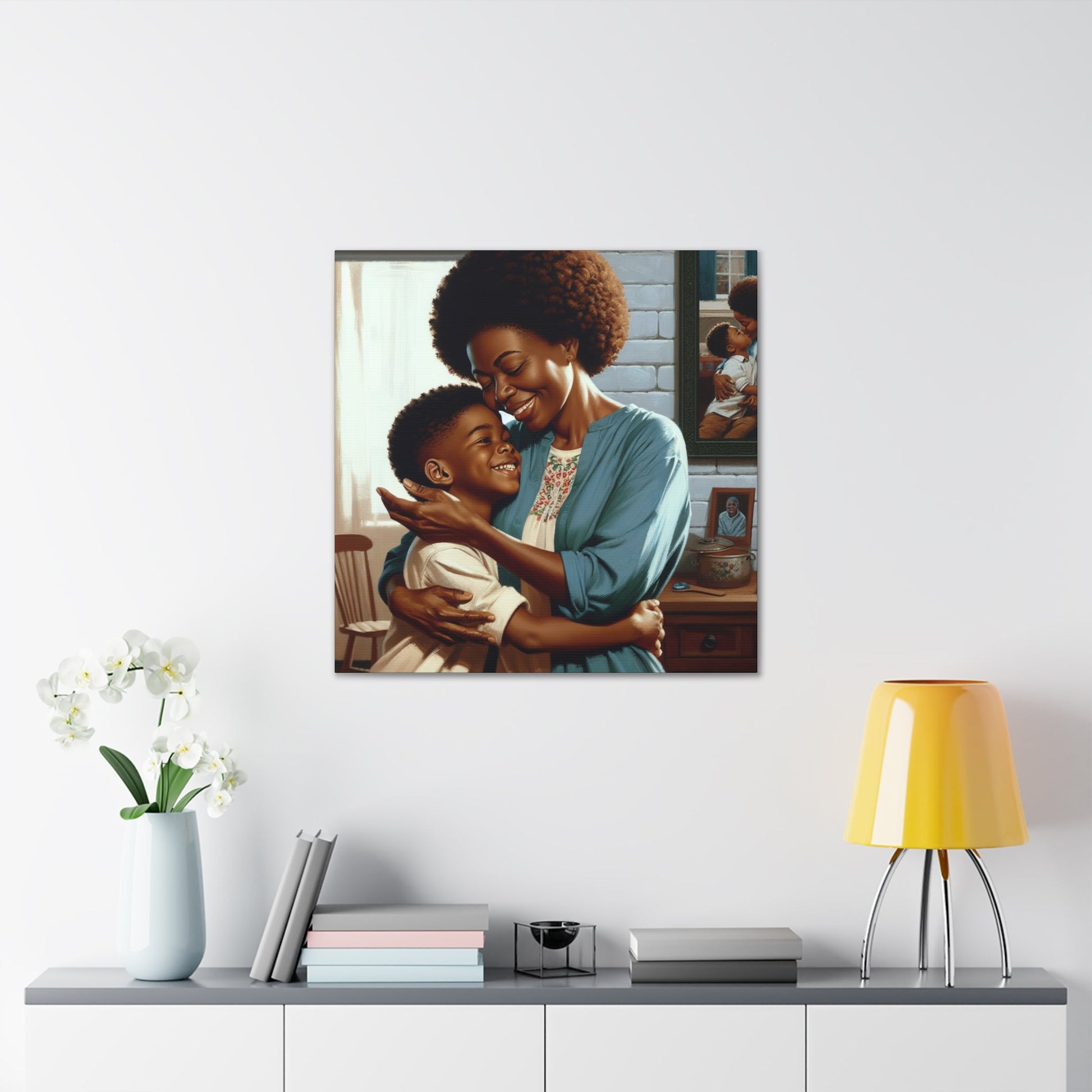 "Love's Embrace: Mother and Son" - Canvas - Authentic4Us