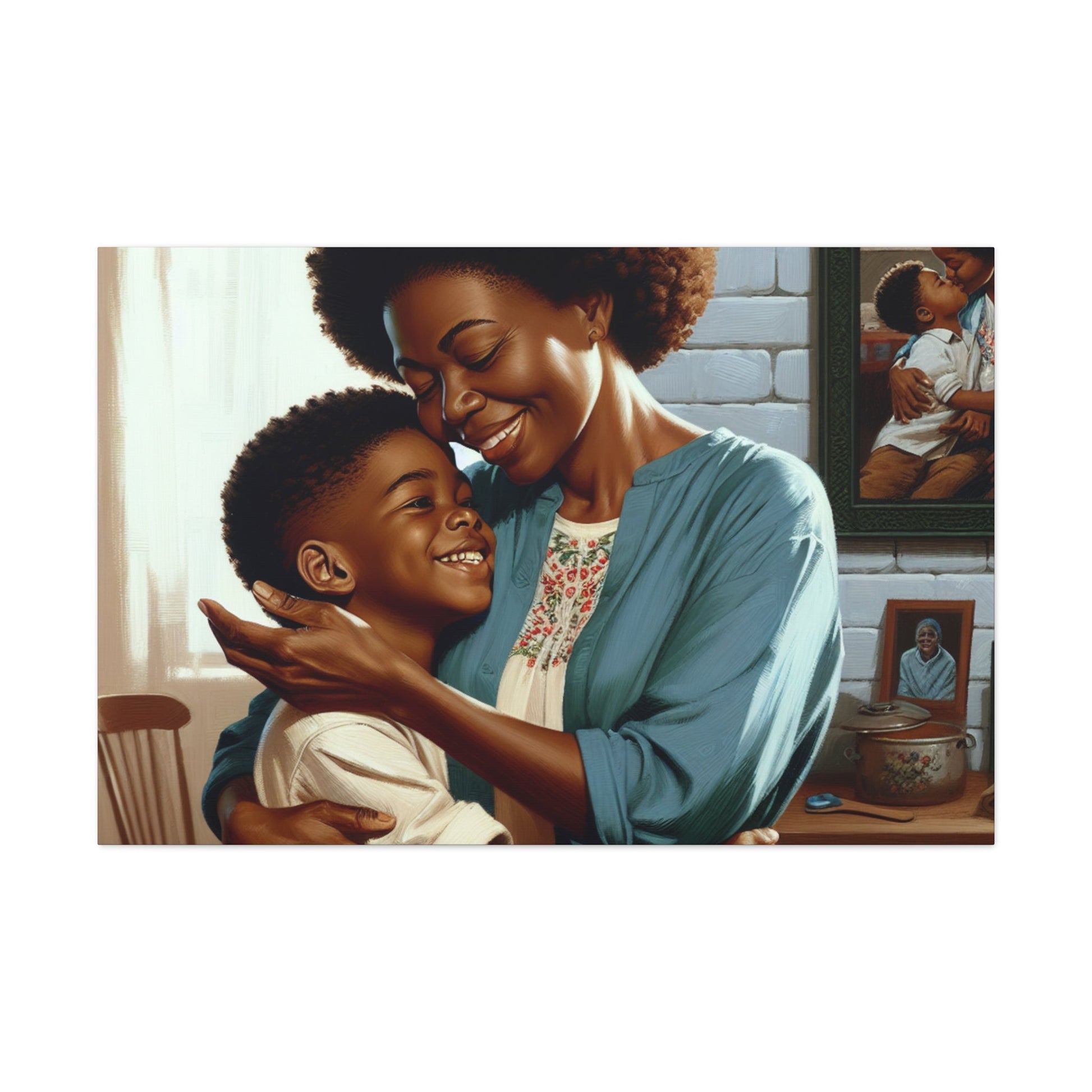 "Love's Embrace: Mother and Son" - Canvas - Authentic4Us