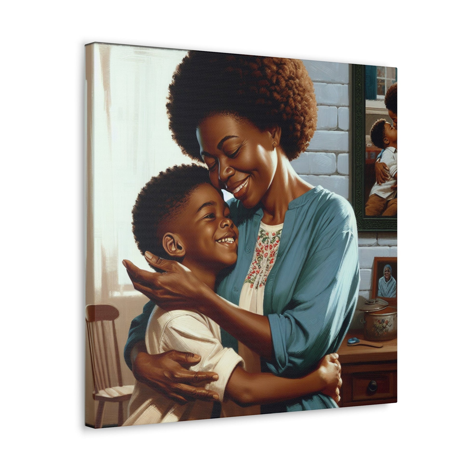 "Love's Embrace: Mother and Son" - Canvas - Authentic4Us