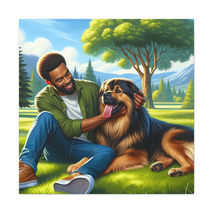 "Man and Dog: True Companions" - Canvas - Authentic4Us