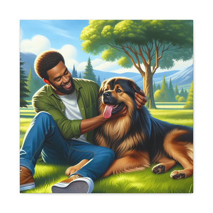 "Man and Dog: True Companions" - Canvas - Authentic4Us