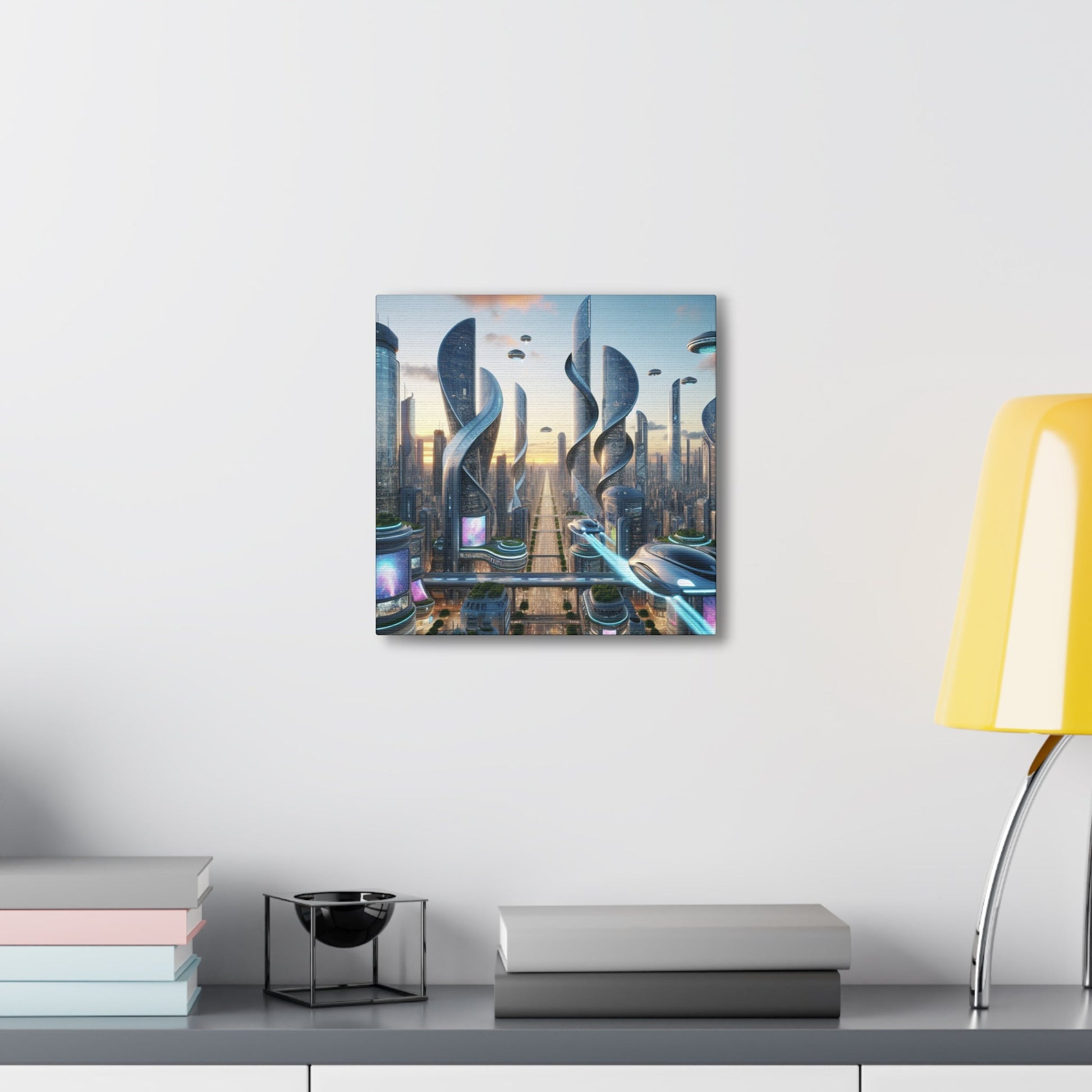 "Metropolis in Brilliant Futurism" - Canvas - Authentic4Us