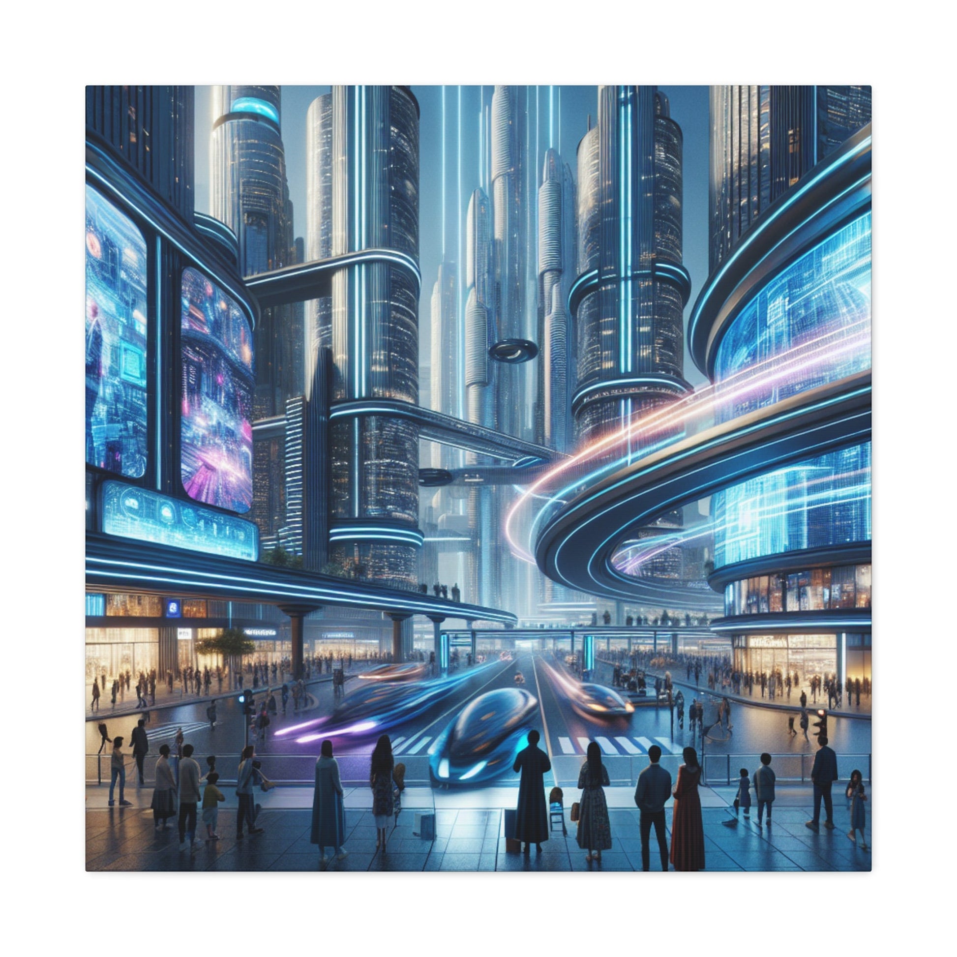 "Metropolis of Futuristic Cité" - Canvas - Authentic4Us