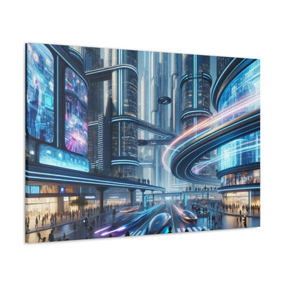 "Metropolis of Futuristic Cité" - Canvas - Authentic4Us