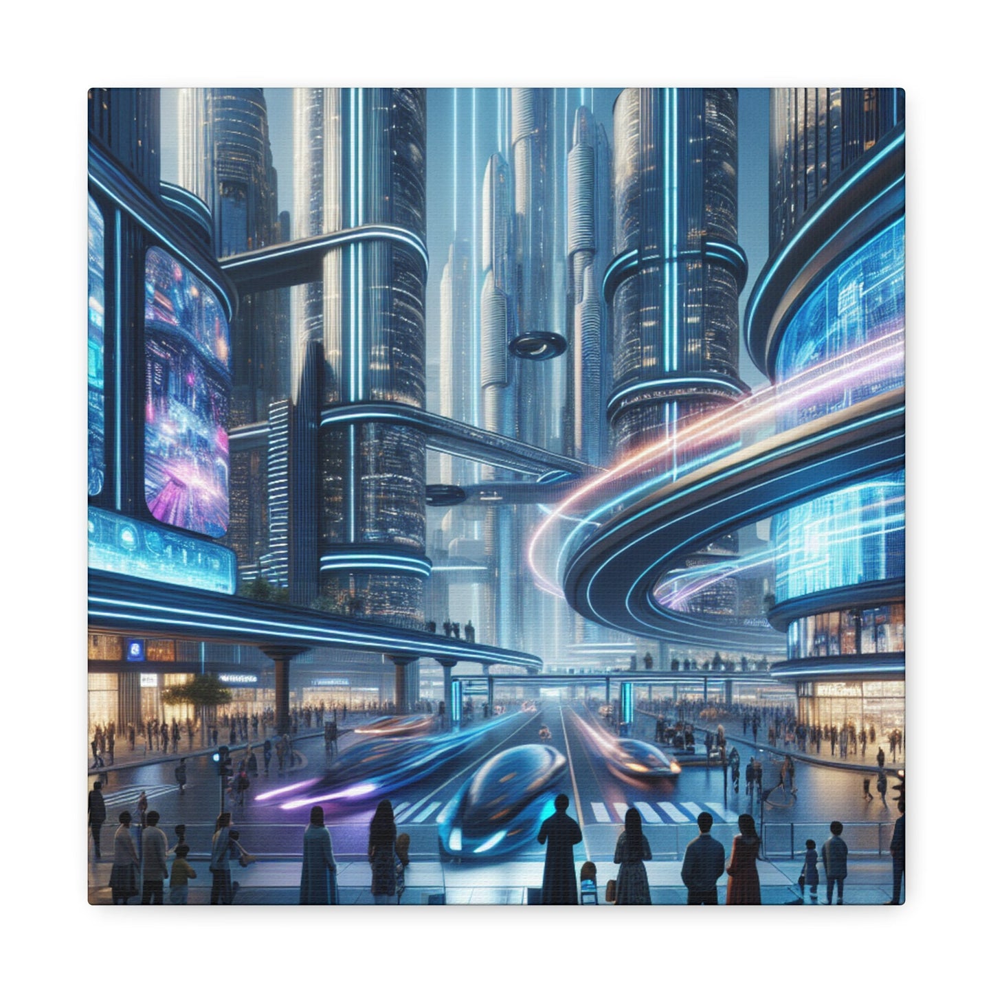 "Metropolis of Futuristic Cité" - Canvas - Authentic4Us