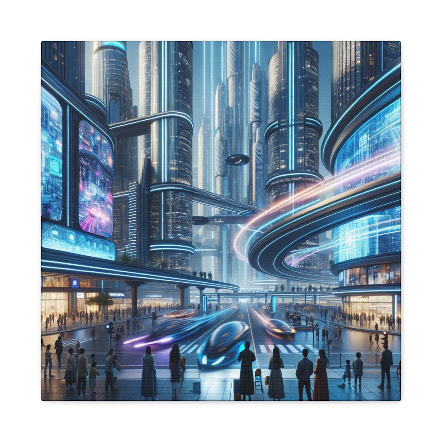 "Metropolis of Futuristic Cité" - Canvas - Authentic4Us