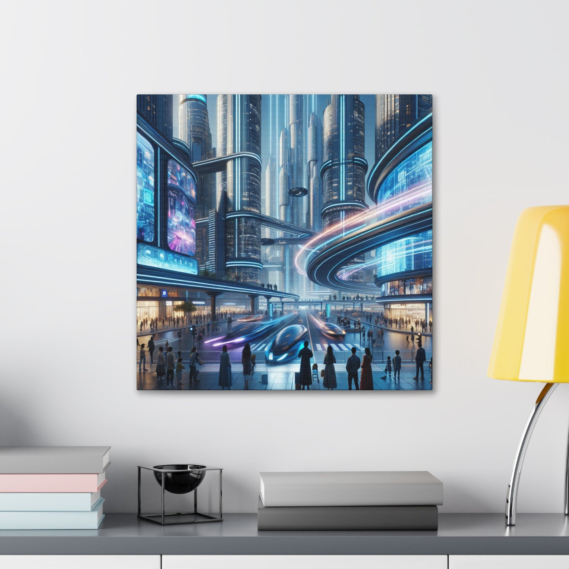 "Metropolis of Futuristic Cité" - Canvas - Authentic4Us