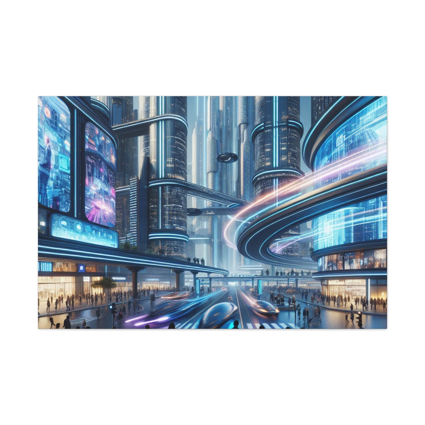 "Metropolis of Futuristic Cité" - Canvas - Authentic4Us