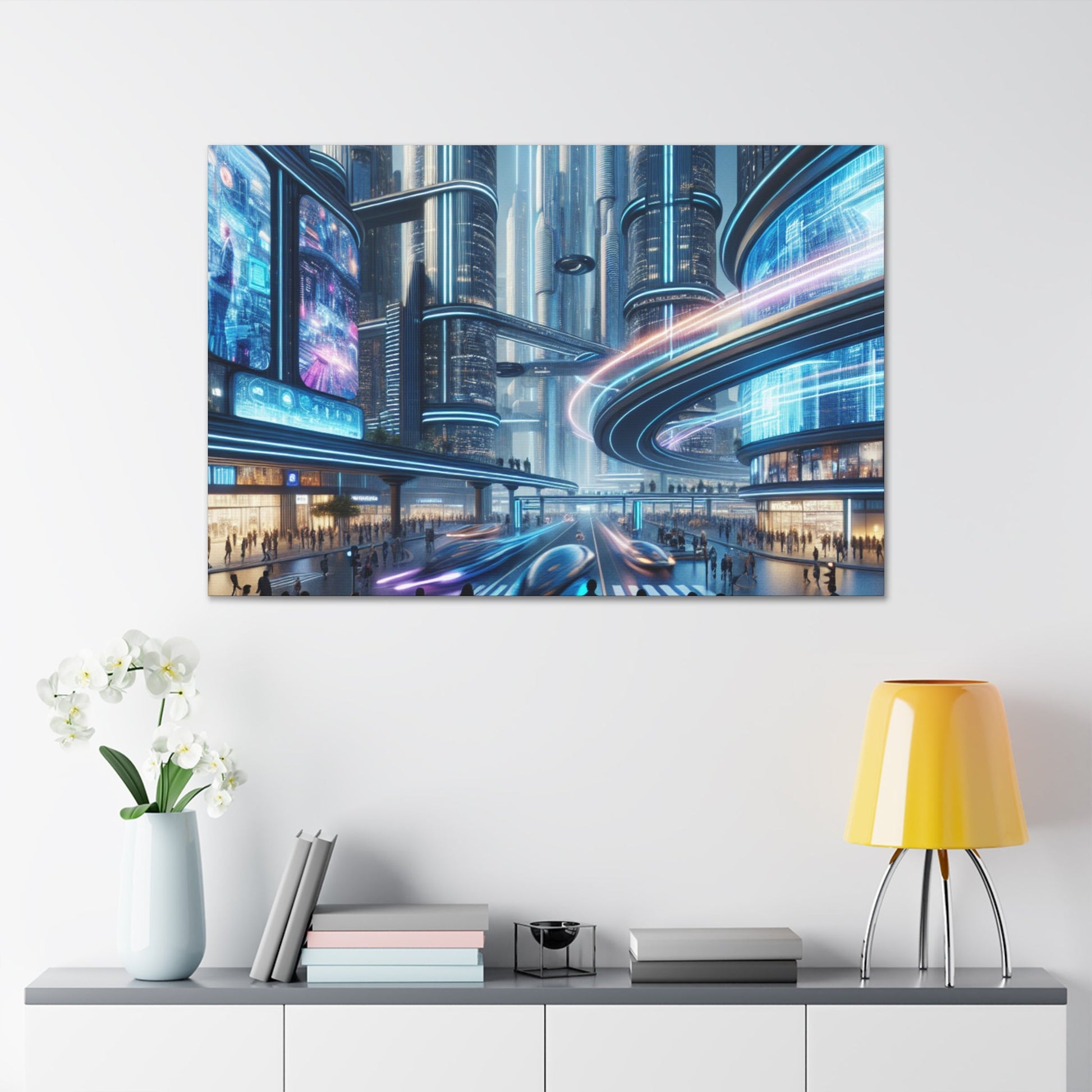 "Metropolis of Futuristic Cité" - Canvas - Authentic4Us