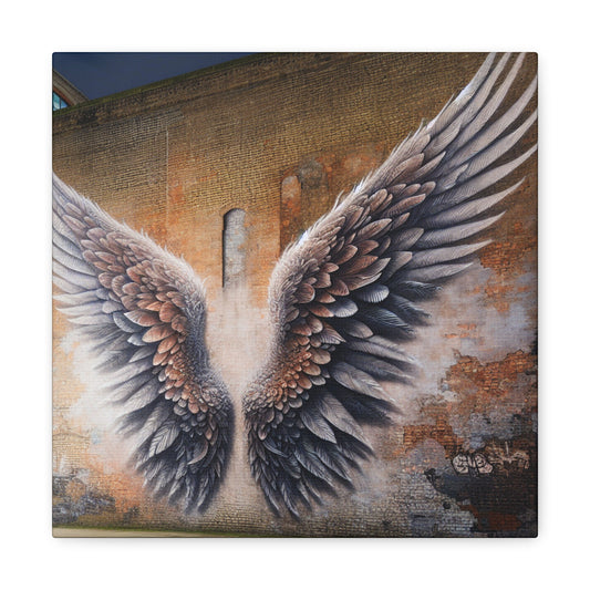 "Monumental Angel Wings Mural" - Canvas - Authentic4Us